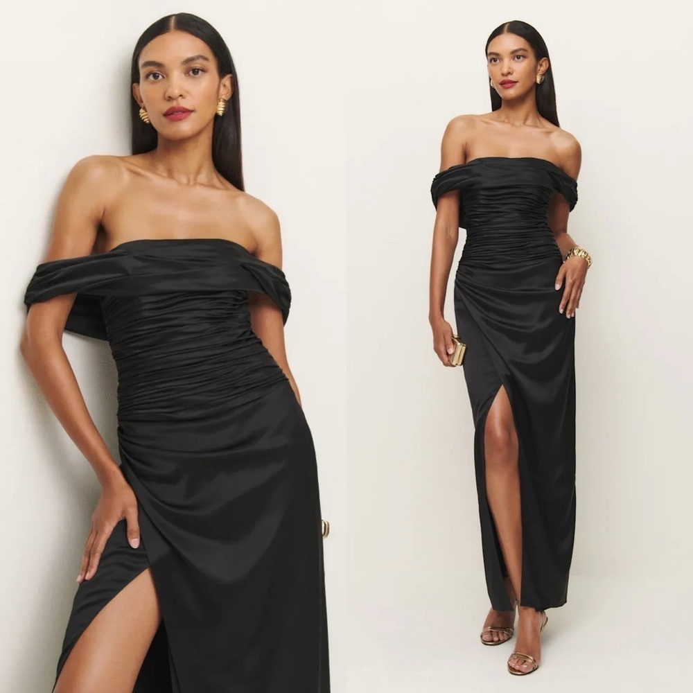 REFORMATION NEW Parand Dress in Black 0